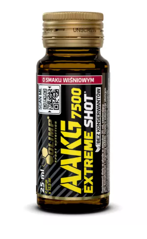 Olimp AAKG 7500 Extreme shot ampułka szklana - 25ml Wiśnia