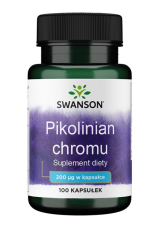 Swanson Chrom pikolinian 200mcg - 100 Kapsułek