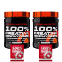 Zestaw Scitec 100% Creatine Monohydrate - 2 x 300g + 2 x próbka białka