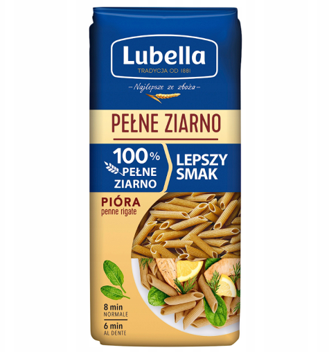 Lubella Makaron rurki pełne ziarno - 400g