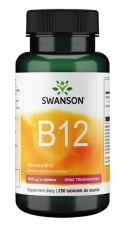 Swanson Witamina B-12 1000mcg - 250 Tabletek