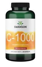 Swanson Witamina C1000 + dzika róża - 90 Kapsułek