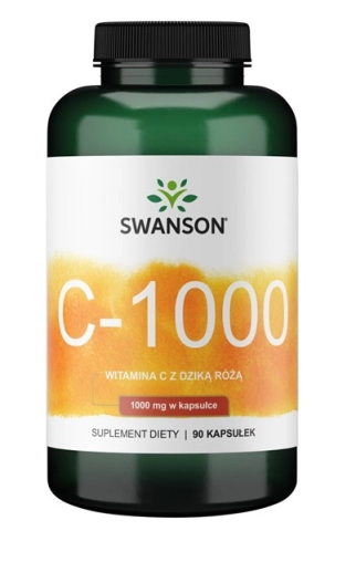 Swanson Witamina C1000 + dzika róża - 90 Kapsułek
