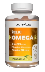 Activlab Żelki Omega 3 - 60 Żelek Cytryna-limonka