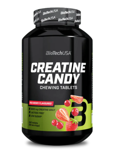 BioTechUSA Creatine Candy - 240 Tabletek do żucia Red Berry