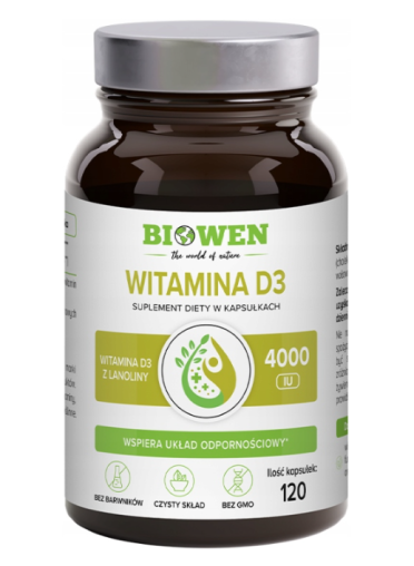 Biowen Witamina D3 - 120 Kapsułek