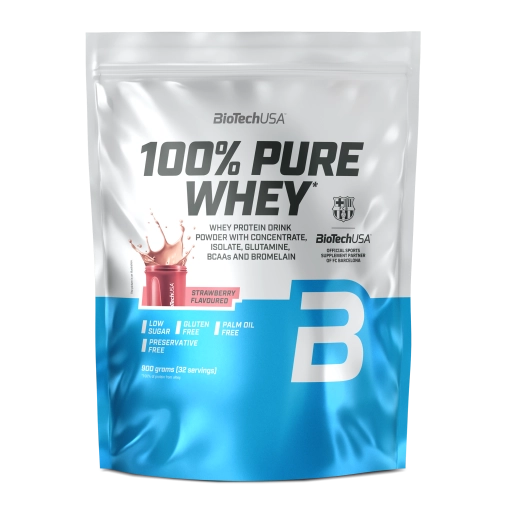 BioTechUSA 100% Pure Whey - 900g Truskawka