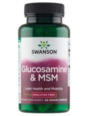 Swanson Glucosamine + MSM – 60 Kapsułek Wegańskich