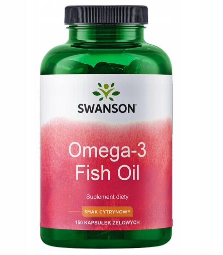 Swanson Omega-3 1000 mg smak cytrynowy – 150 Kapsułek