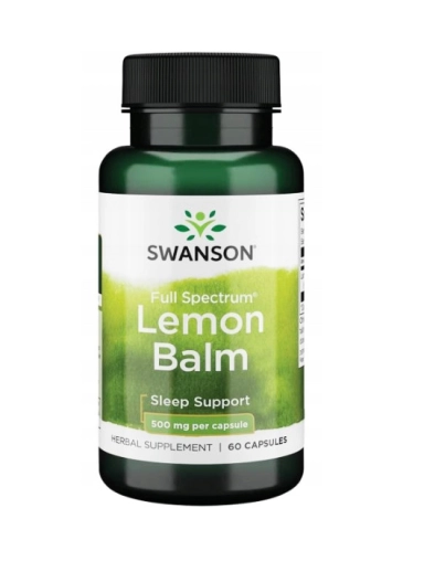 Swanson Full Spectrum Lemon Balm 500 mg – 60 Kapsułek