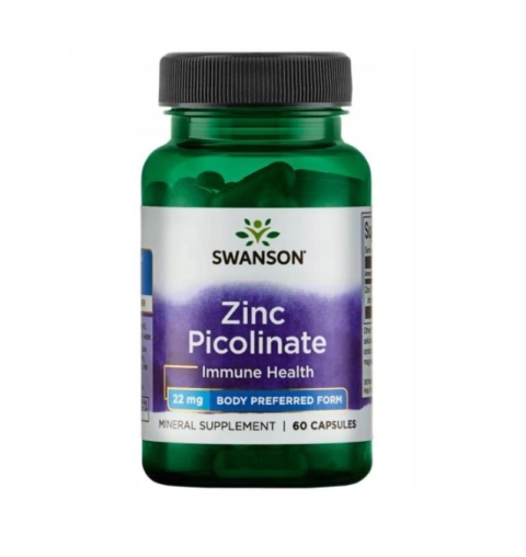 Swanson Cynk Pikolinian 22 mg – 60 Kapsułek