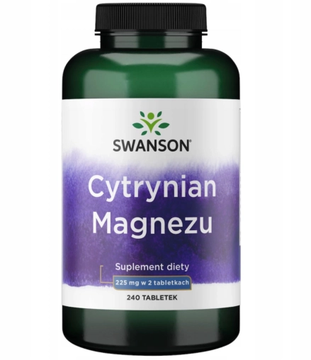 Swanson Cytrynian Magnezu - 240 Tabletek