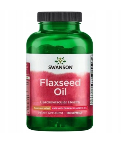 Swanson Flaxseed Oil 1000 mg – 100 Kapsułek
