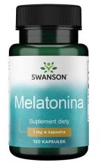 Swanson Melatonina 1mg - 120 Kapsułek