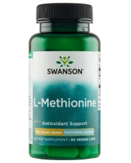 Swanson AjiPure L-metionina 500mg - 60 Kapsułek