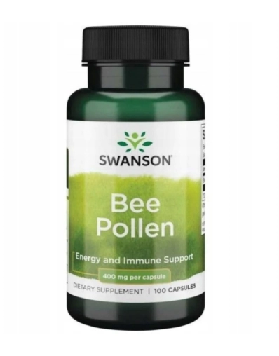 Swanson Bee Pollen (pyłek pszczeli) 400mg - 100 Kapsułek
