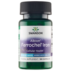 Swanson Albion Chelat Żelaza Ferrochel 18mg - 180 Kapsułek