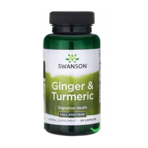 Swanson Full Spectrum Imbir + Turmeric – 60 Kapsułek