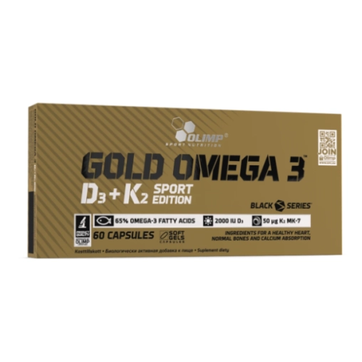 Olimp Gold Omega 3 D3+K2 Sport Edition - 60 kapsułek