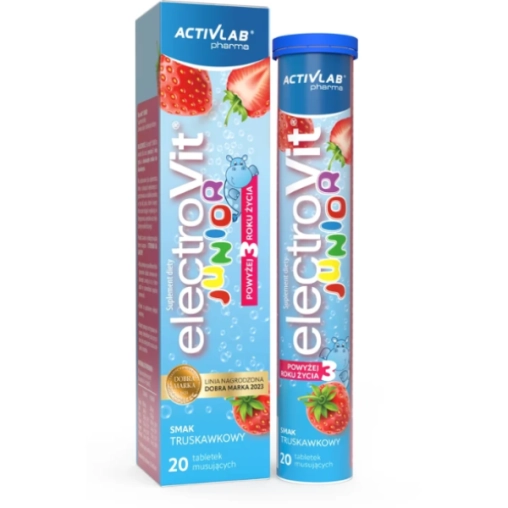 Activlab Pharma ElectroVit Junior Truskawka – 20 tabletek musujących