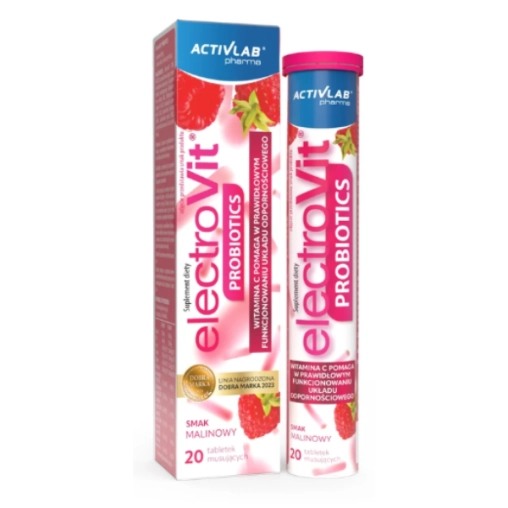 Activlab Pharma ElectroVit Probiotics Malina – 20 tabletek musujących