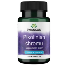 Swanson Chrom pikolinian 200mcg - 100 Kapsułek