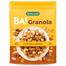 Bakalland Granola 5 orzechów z czekoladą - 300g