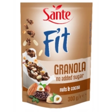 Sante Fit Granola Orzechy Kakao Śniadanie Bez Cukru - 300g