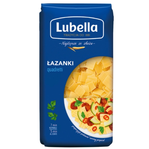 Lubella Makaron Łazanki quadretti - 400g