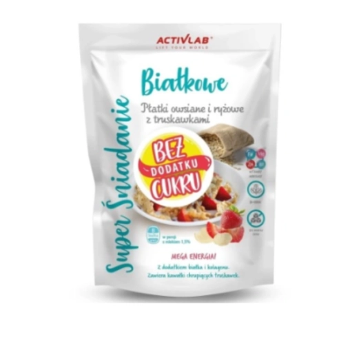 Activlab Płatki Owsiane i Ryżowe z truskawkami - 300g